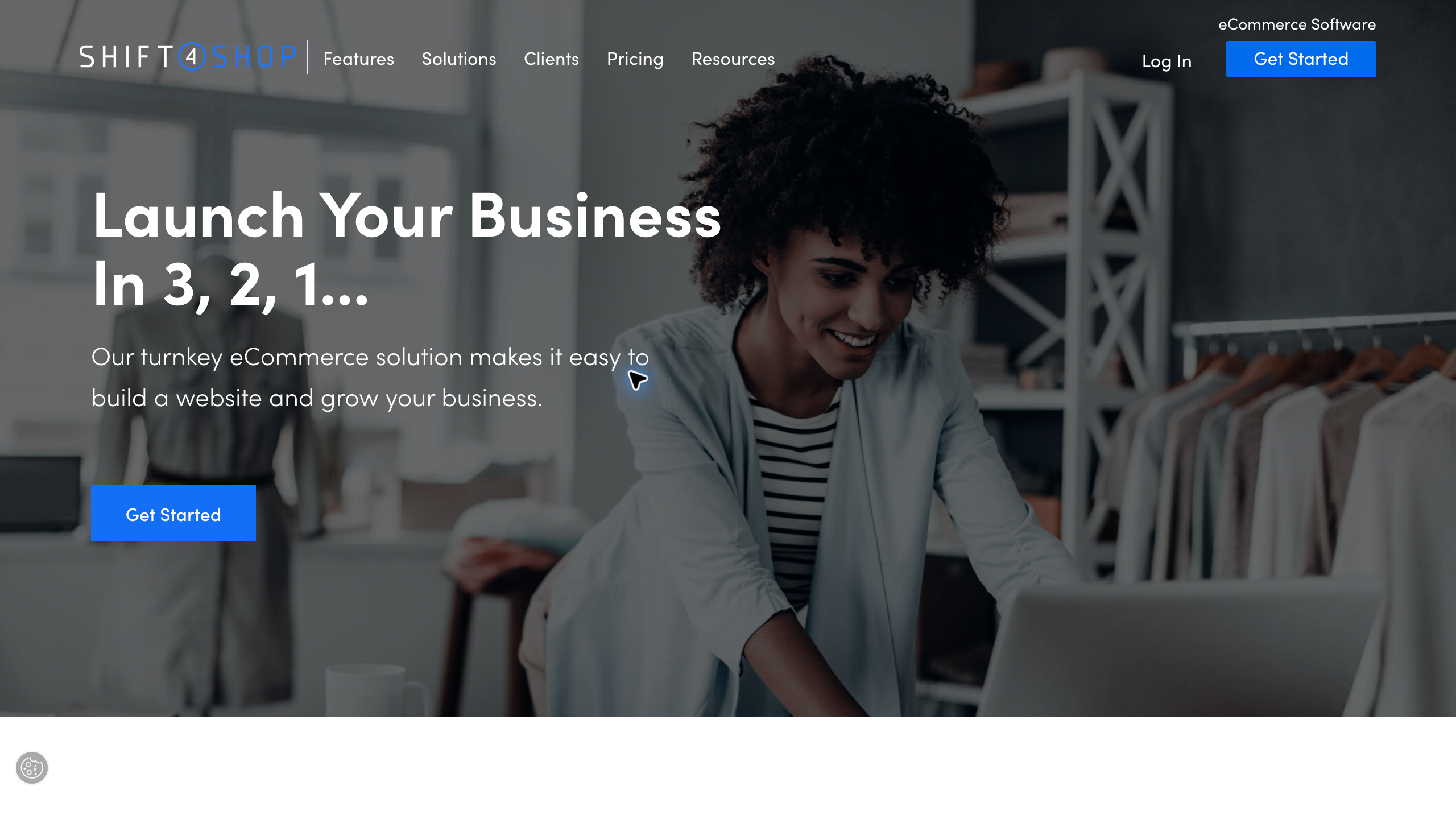 Shift4Shop official public ecommerce product page showing its online-store launch offering